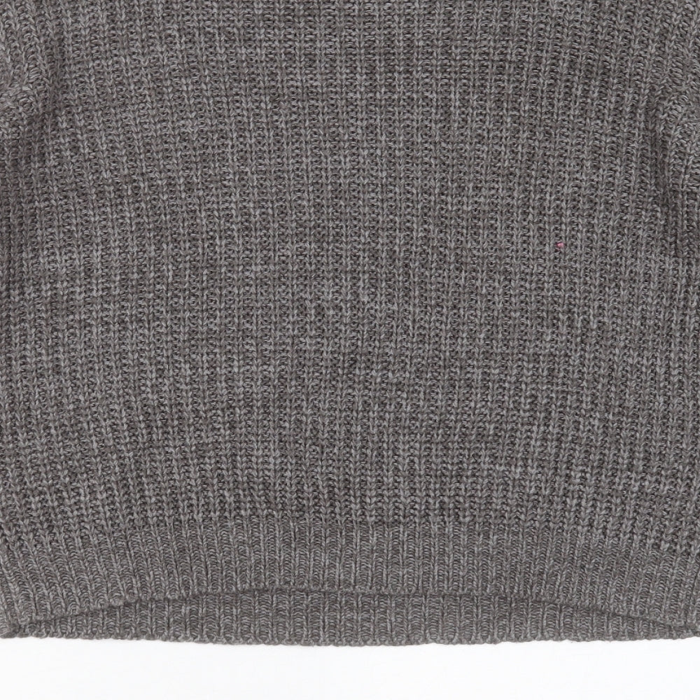 Primark Womens Grey Round Neck  Acrylic Pullover Jumper Size 12