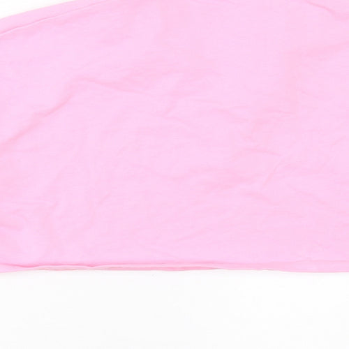 Boohoo Womens Pink  Polyester Pullover Sweatshirt Size 10   - cropped