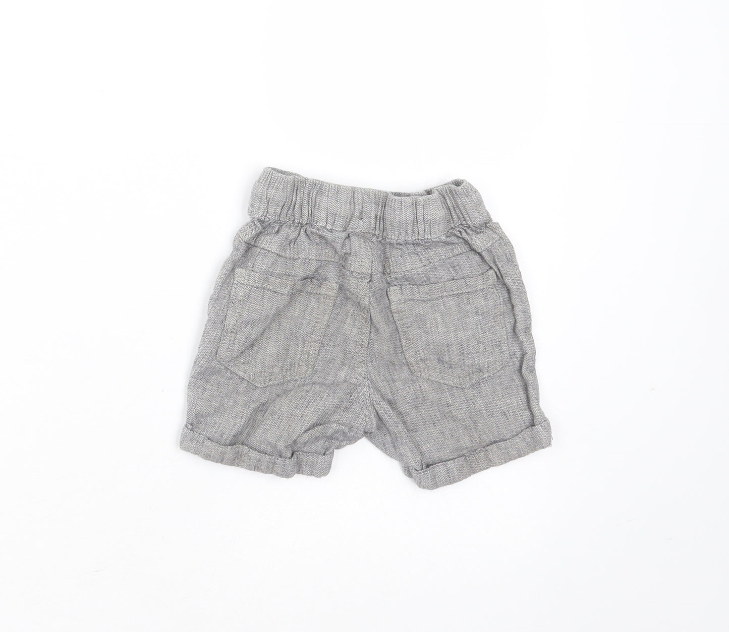 NEXT Baby Grey  Linen Cropped Trousers Size 18-24 Months  Drawstring - shorts