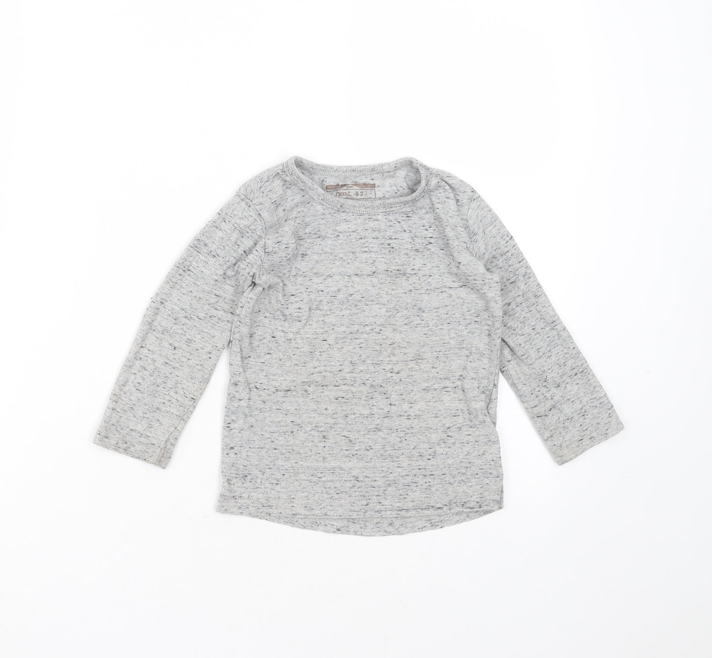 NEXT Baby Grey  Cotton Basic T-Shirt Size 18-24 Months Round Neck