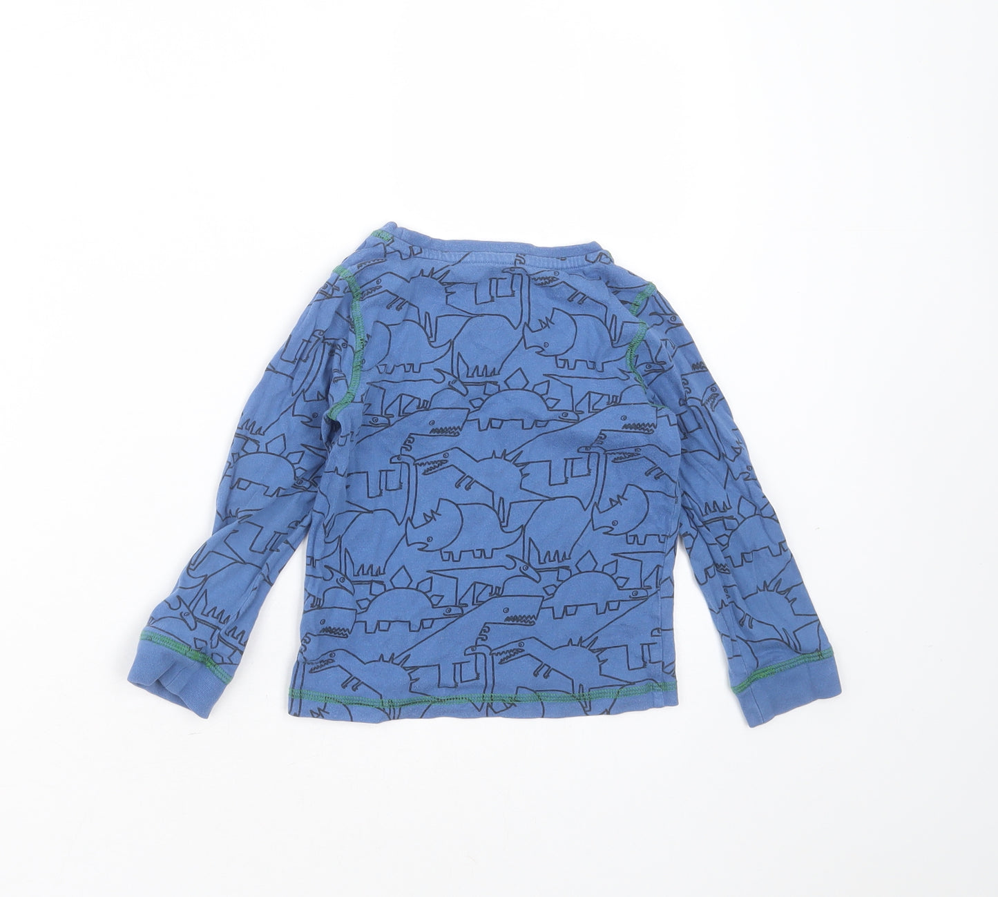 TU Boys Blue Solid Cotton  Pyjama Top Size 3-4 Years   - dinosaur