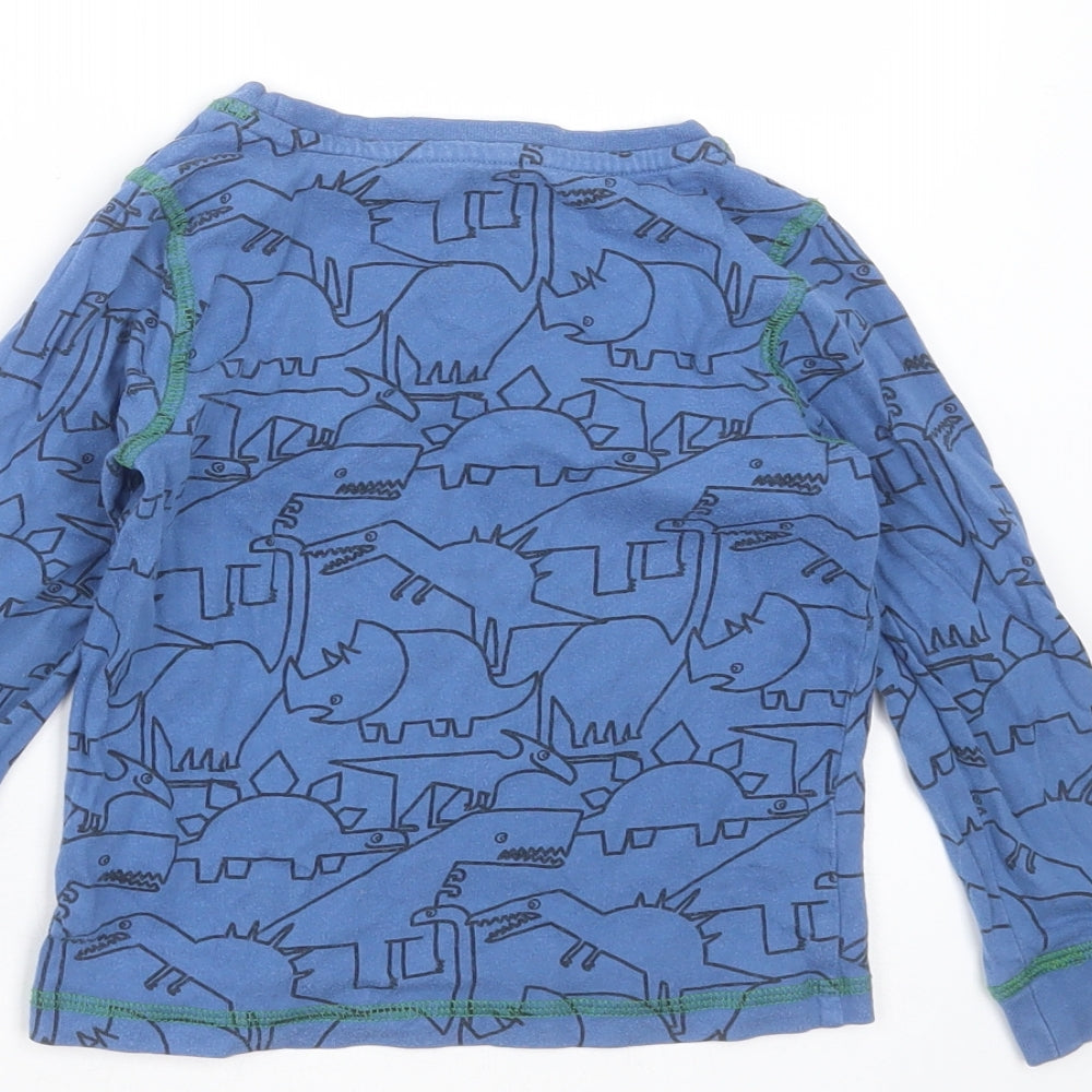 TU Boys Blue Solid Cotton  Pyjama Top Size 3-4 Years   - dinosaur