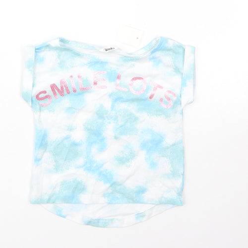 M&Co Baby Blue  100% Cotton Camisole Blouse Size 9-12 Months Round Neck