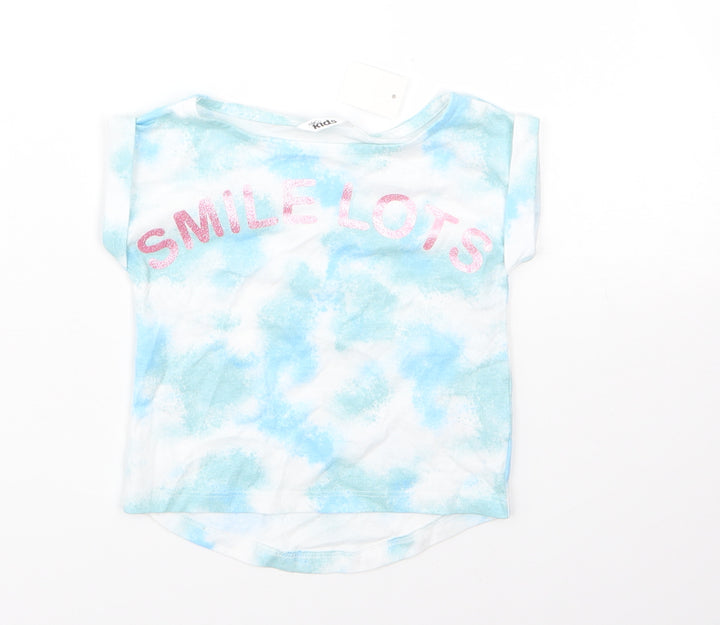 M&Co Baby Blue 100% Cotton Camisole Blouse Size 9-12 Months Round Neck