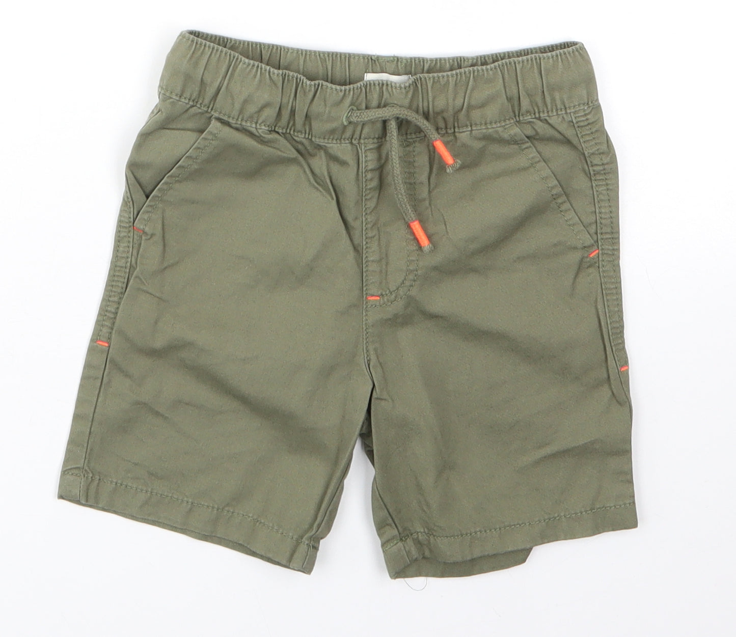 F&F Boys Green  100% Cotton Sweat Shorts Size 3-4 Years  Regular