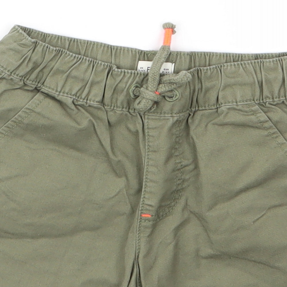 F&F Boys Green  100% Cotton Sweat Shorts Size 3-4 Years  Regular