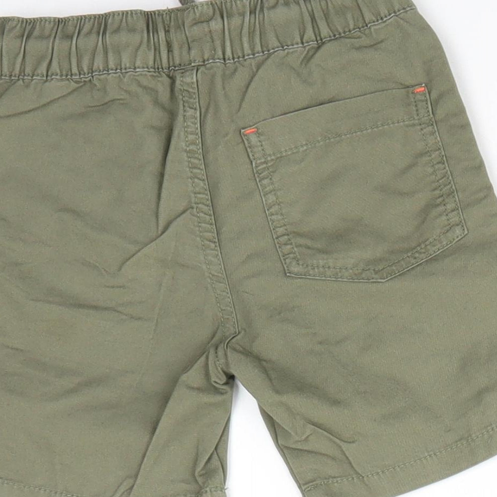 F&F Boys Green  100% Cotton Sweat Shorts Size 3-4 Years  Regular