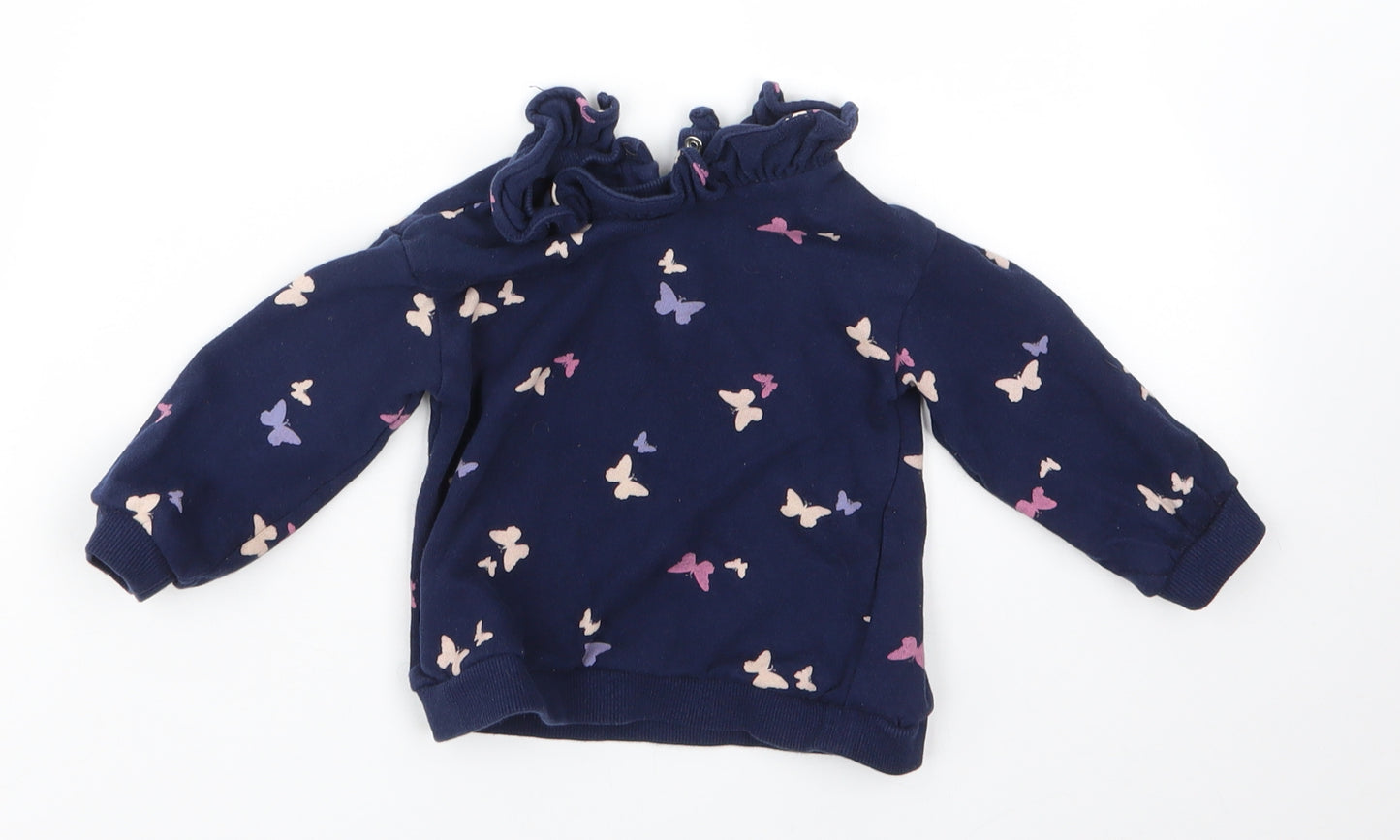 H&M Baby Blue  Cotton Pullover Jumper Size 9-12 Months