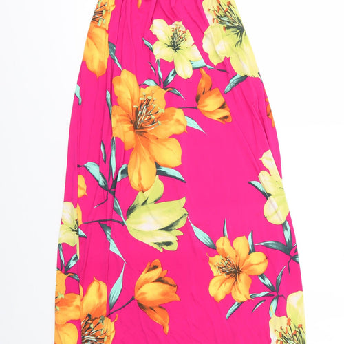 Dolls Paris Womens Multicoloured Floral Polyester Maxi  Size 10  V-Neck