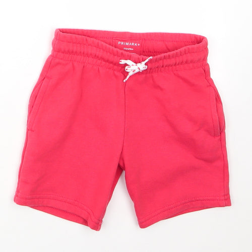 Primark Boys Red  Cotton Sweat Shorts Size 2 Years  Regular