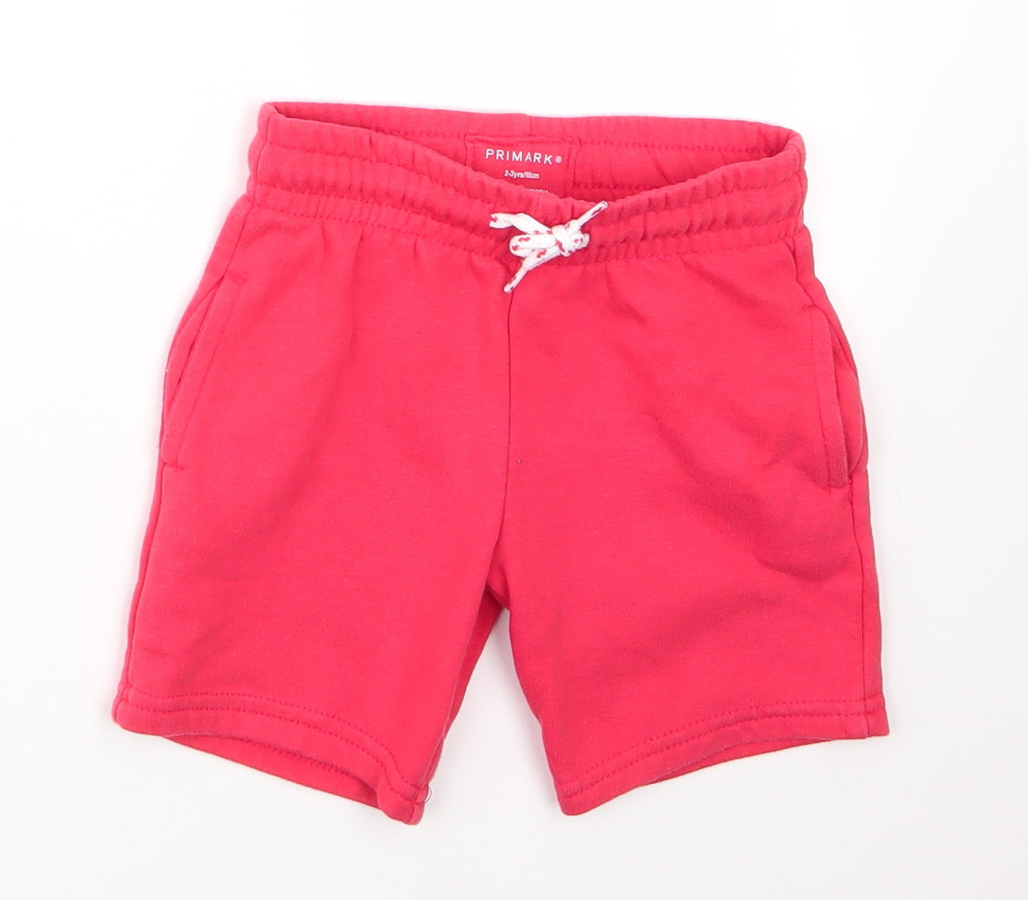 Primark Boys Red  Cotton Sweat Shorts Size 2 Years  Regular