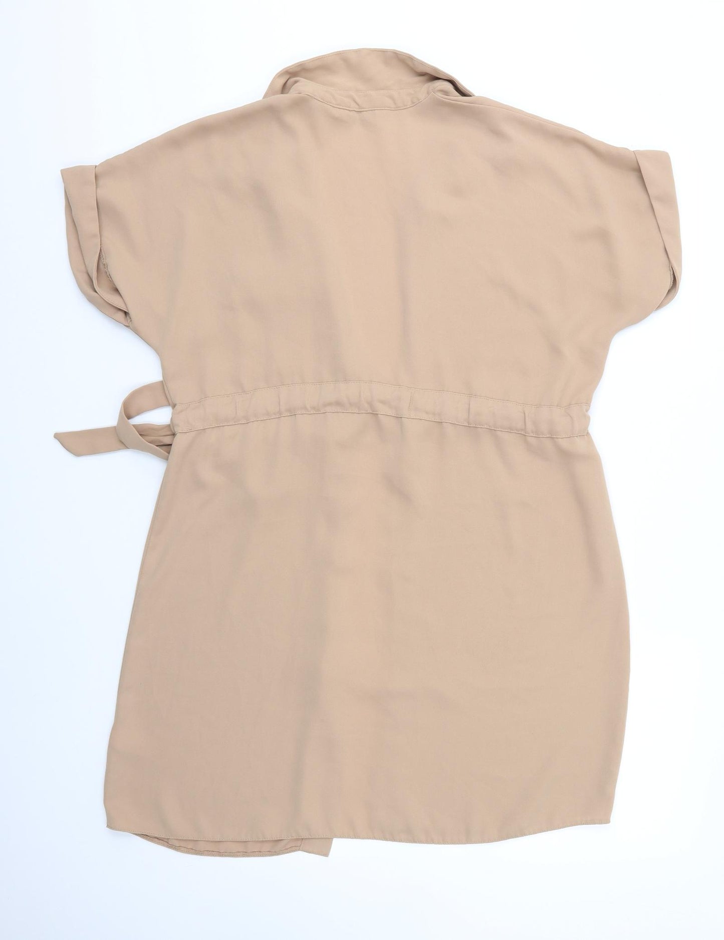 Dorothy Perkins Womens Brown  Polyester Shirt Dress  Size 12  Collared