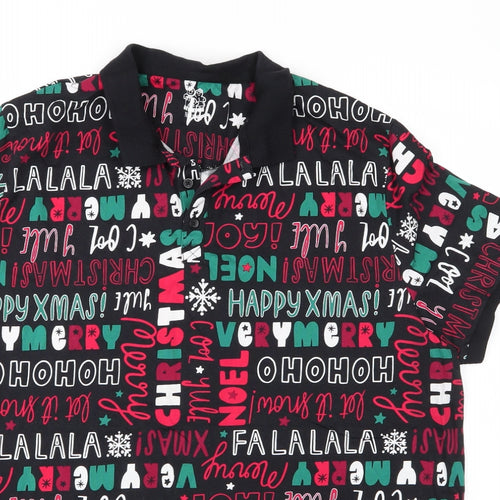 Nutmeg Mens Multicoloured  100% Cotton  Polo Size 2XL Collared  - Christmas