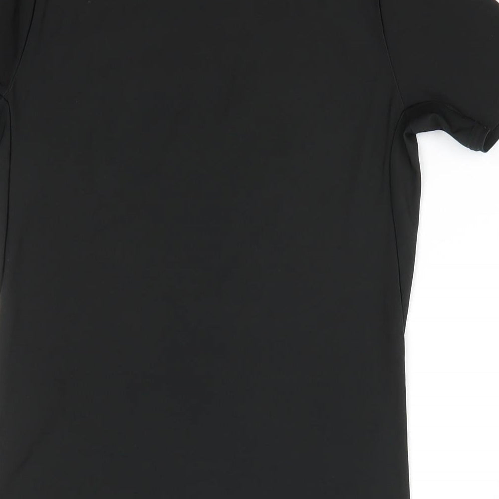 Under armour Boys Black  Polyester Basic T-Shirt Size 10 Years Round Neck