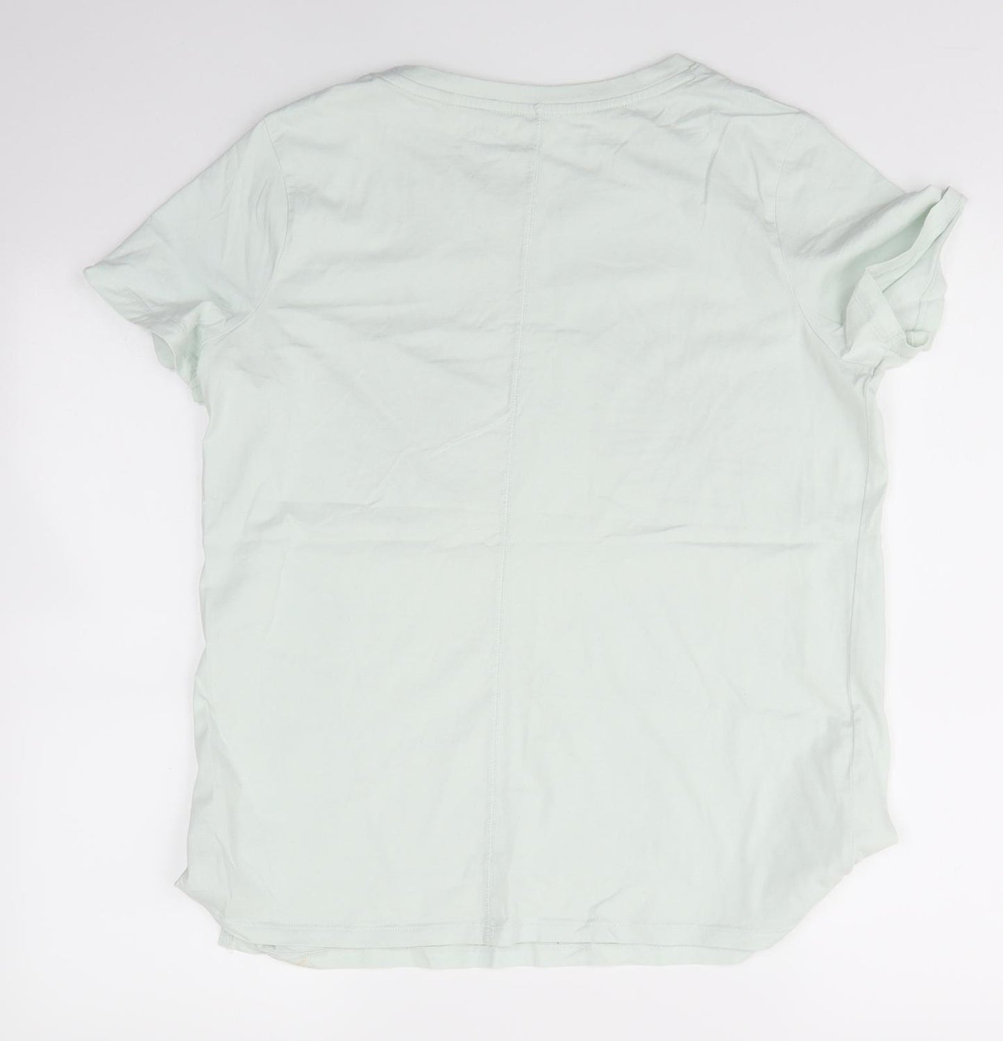 NEXT Womens Green  100% Cotton Basic T-Shirt Size 16 Round Neck