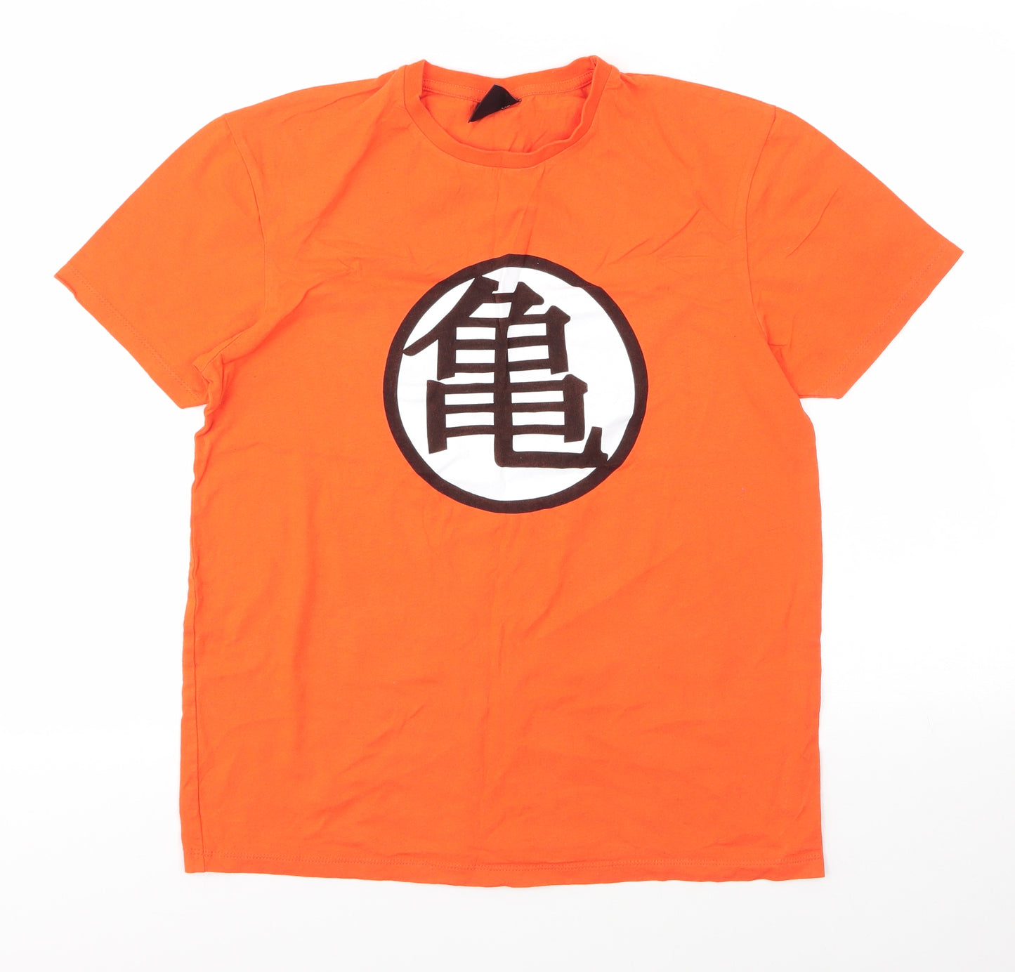 Primark Mens Orange  Cotton  T-Shirt Size M Round Neck  - Dragon Ball Z