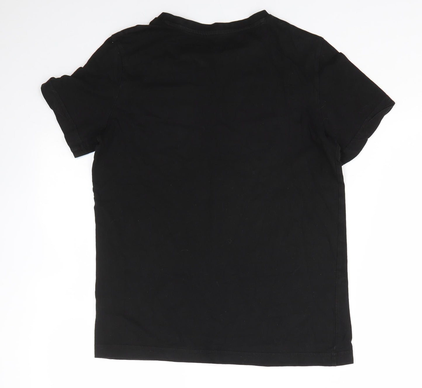 PUMA Boys Black  Cotton Basic T-Shirt Size 13-14 Years Round Neck