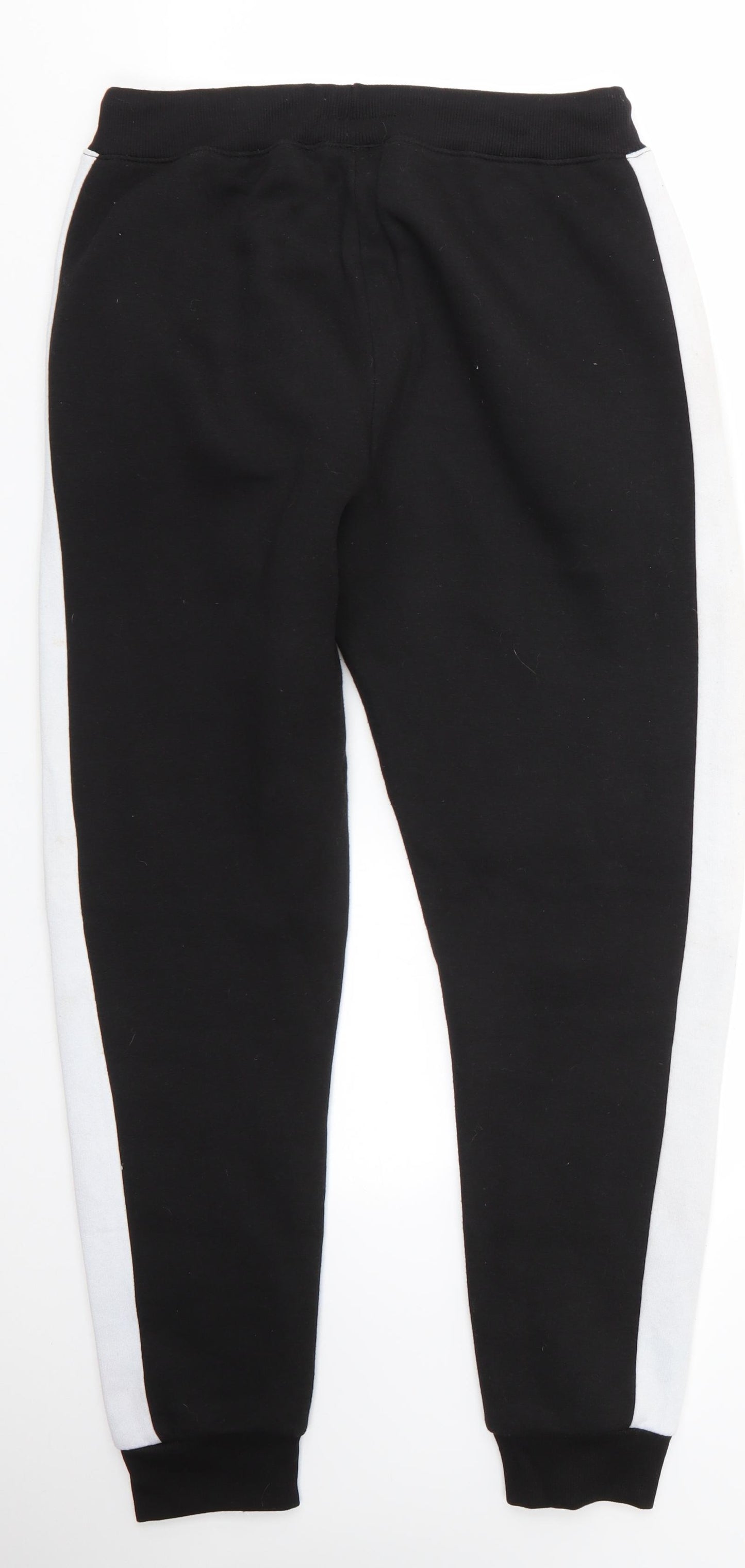 Boohoo MAN Mens Black  Cotton Jogger Trousers Size S L29 in Regular