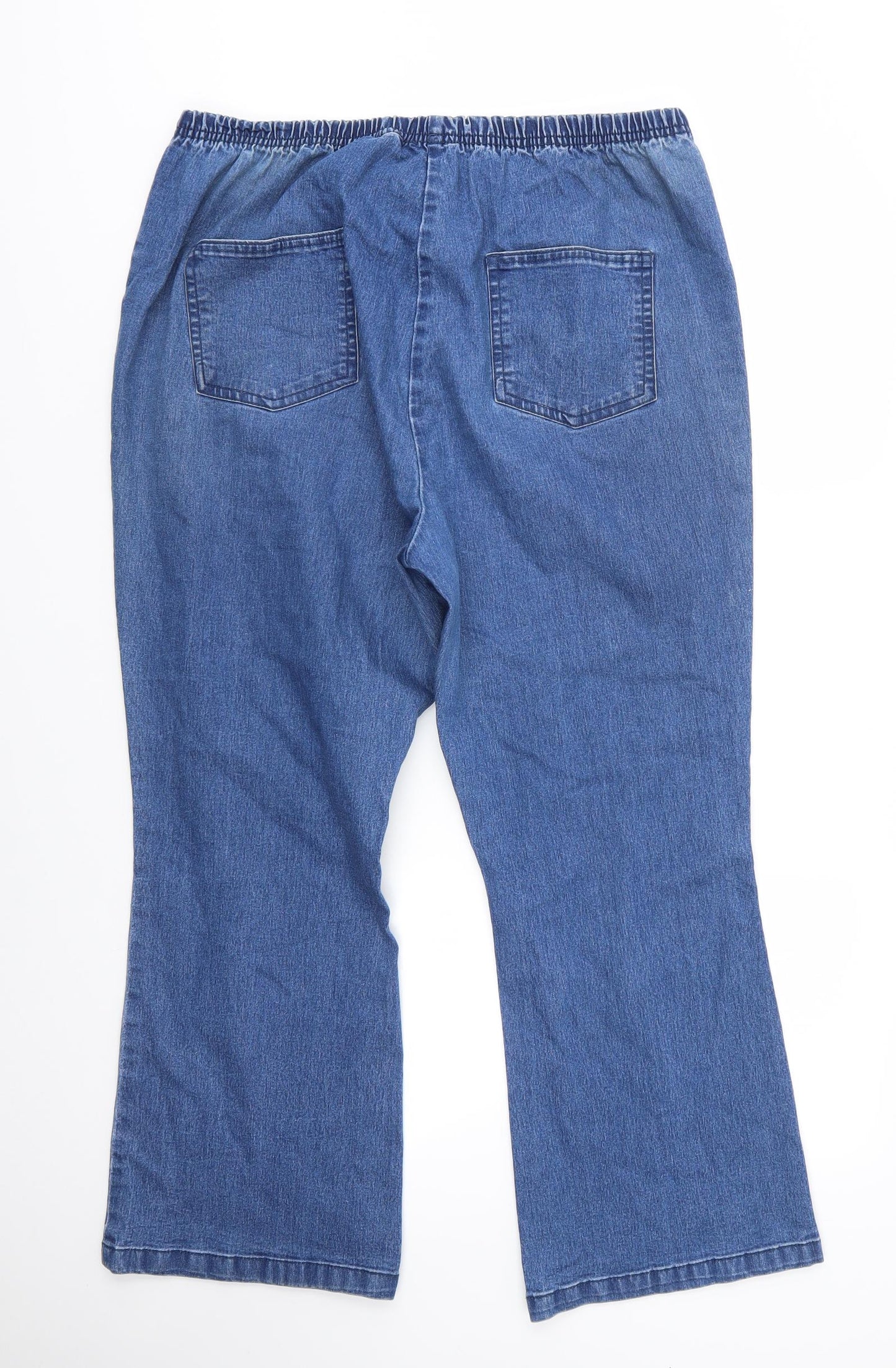 Denim Essentials Womens Blue  Cotton Straight Jeans Size 22 L26 in Regular