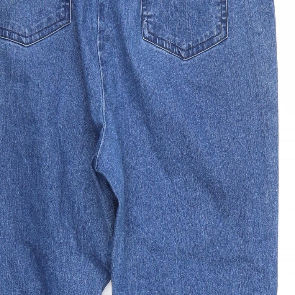 Denim Essentials Womens Blue  Cotton Straight Jeans Size 22 L26 in Regular
