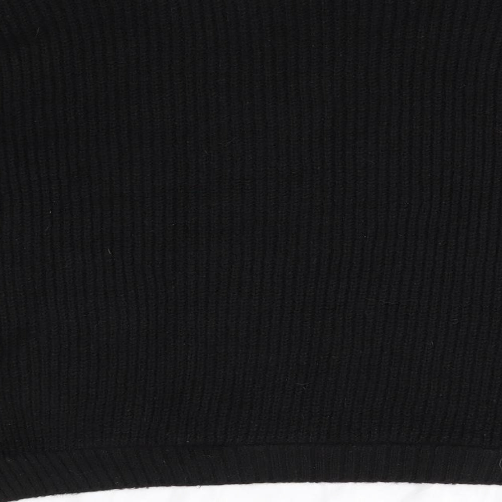 George Womens Black Round Neck  Acrylic Pullover Jumper Size XL