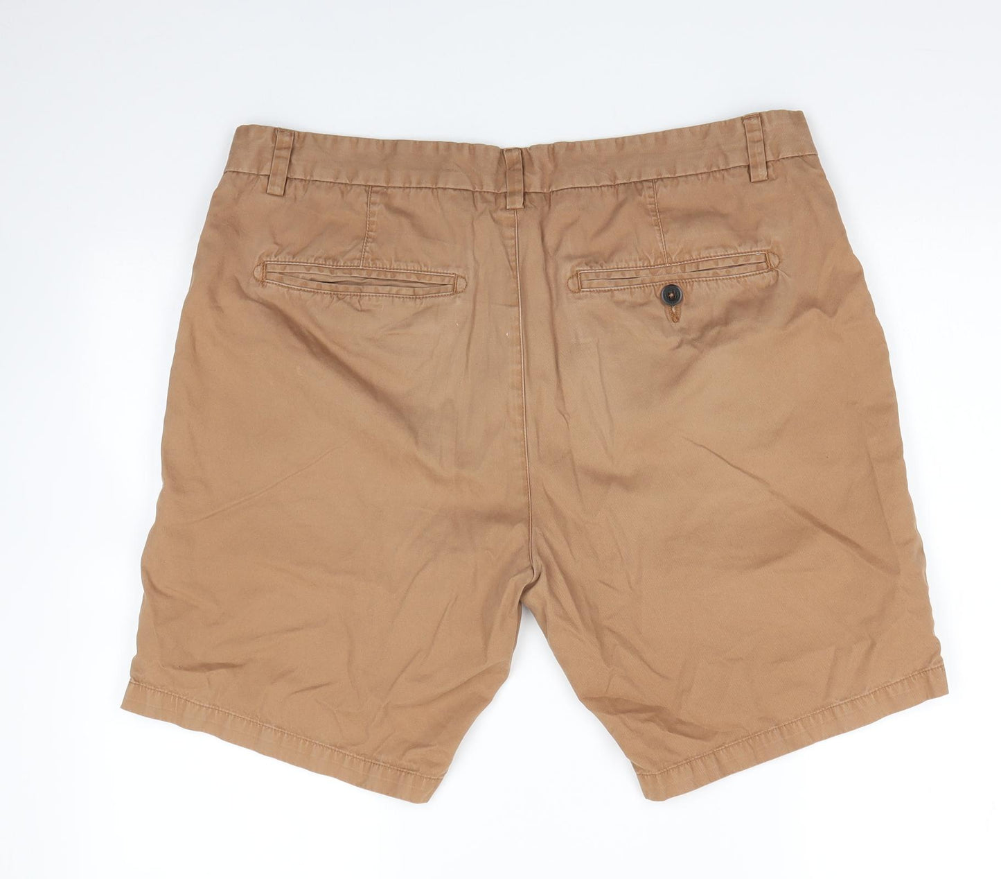 NEXT Mens Brown  Cotton Chino Shorts Size 38 in  Regular