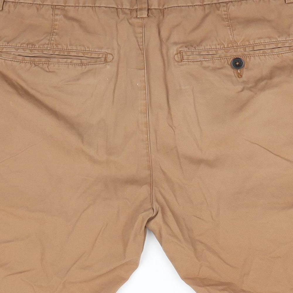 NEXT Mens Brown  Cotton Chino Shorts Size 38 in  Regular