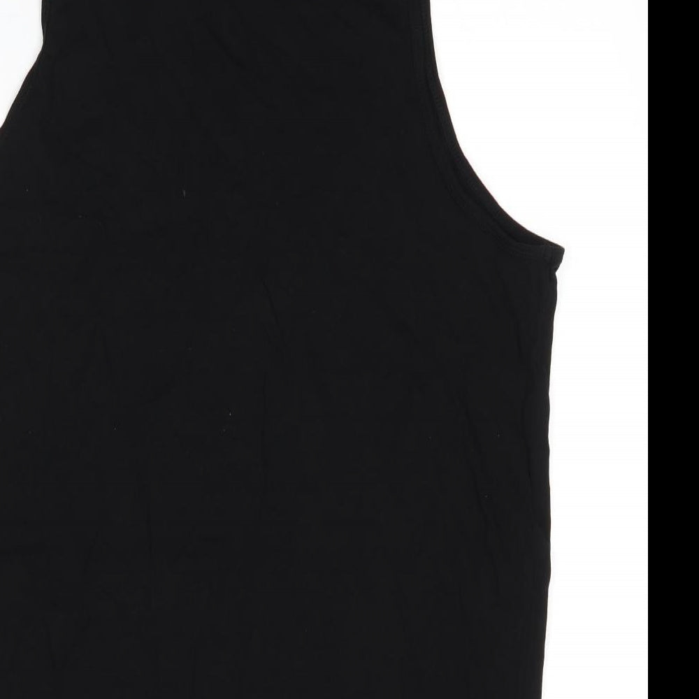 Matalan Mens Black  100% Cotton Basic Tank Size XL Round Neck