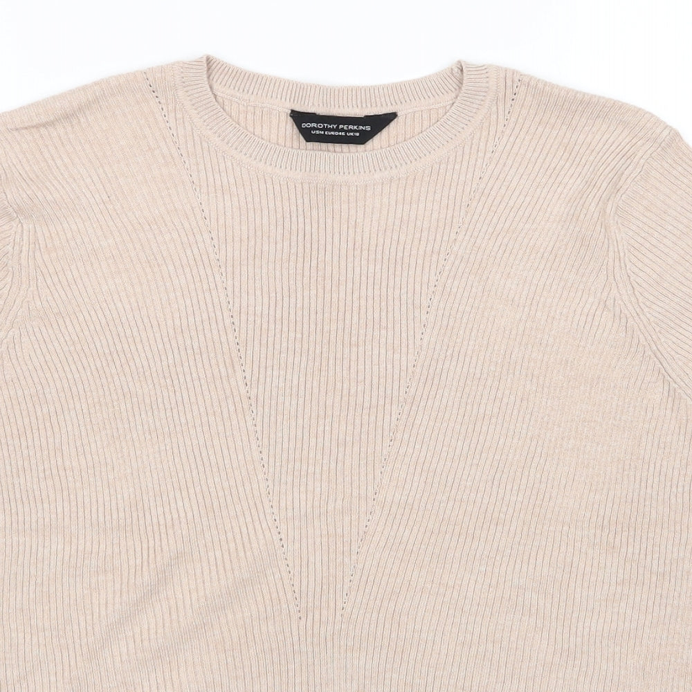 Dorothy Perkins Womens Brown Round Neck  Polyester Pullover Jumper Size 18