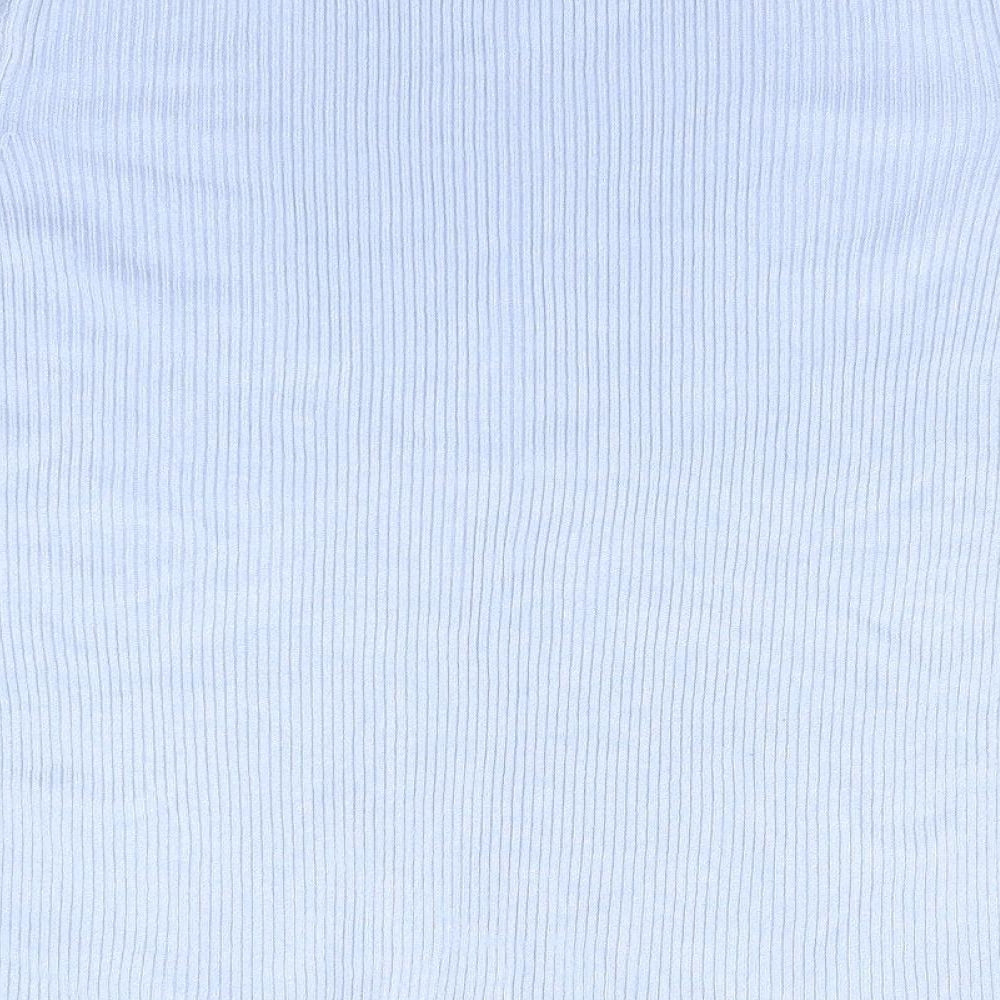 M&S Womens Blue Round Neck  Viscose Pullover Jumper Size 18