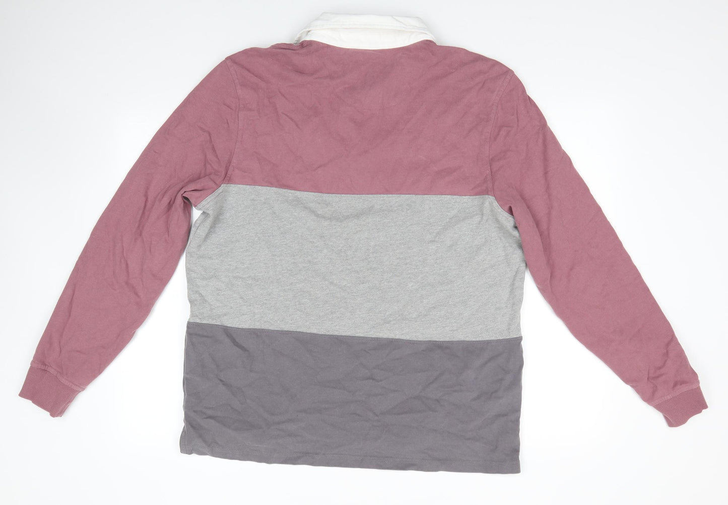 TU Mens Multicoloured Collared  Cotton Pullover Jumper Size L