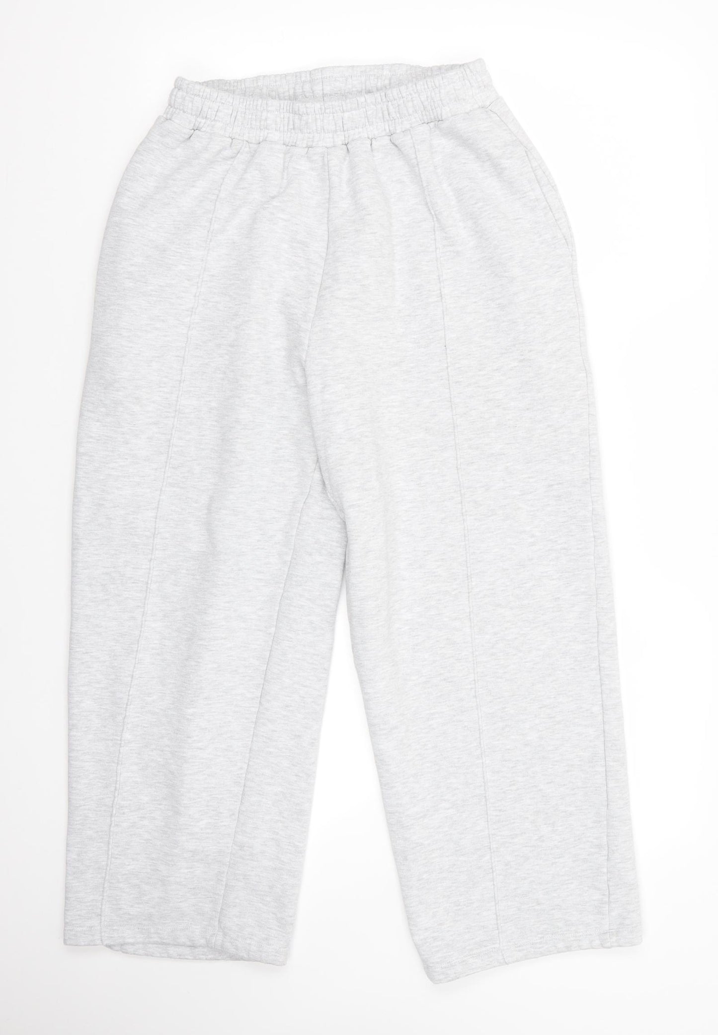 Topshop Womens Grey  Cotton Jogger Trousers Size M L25 in Regular