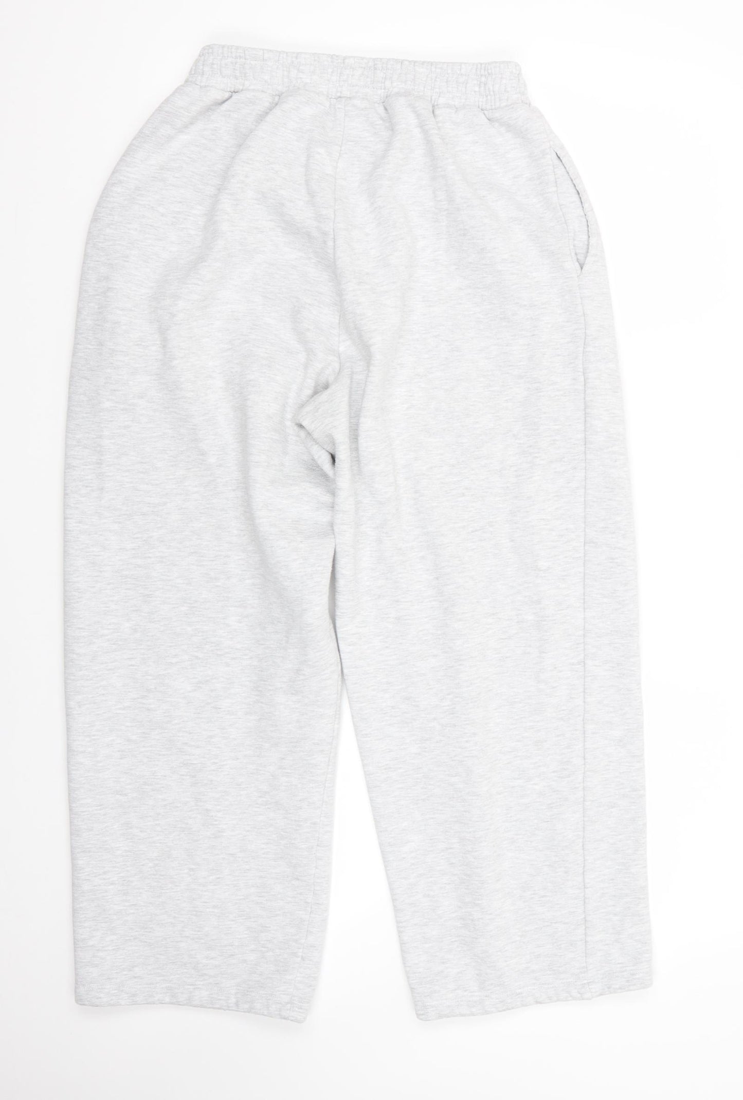 Topshop Womens Grey  Cotton Jogger Trousers Size M L25 in Regular