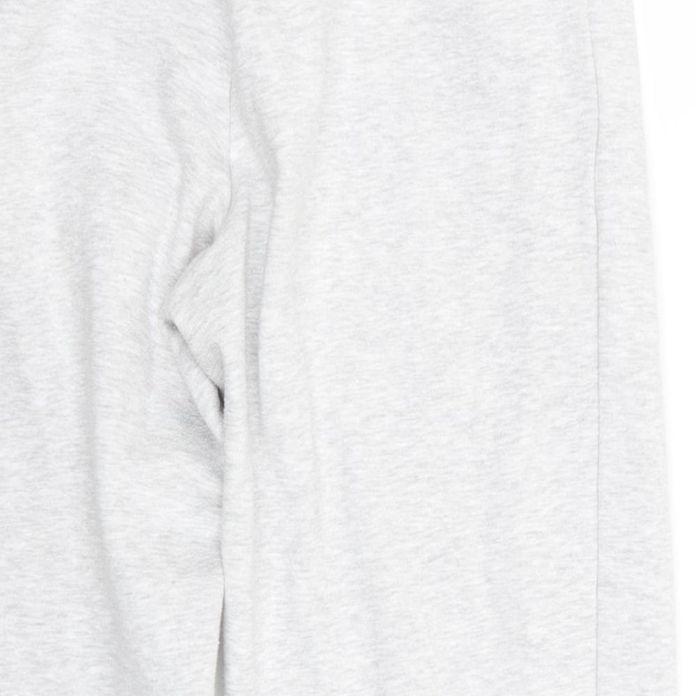 Topshop Womens Grey  Cotton Jogger Trousers Size M L25 in Regular