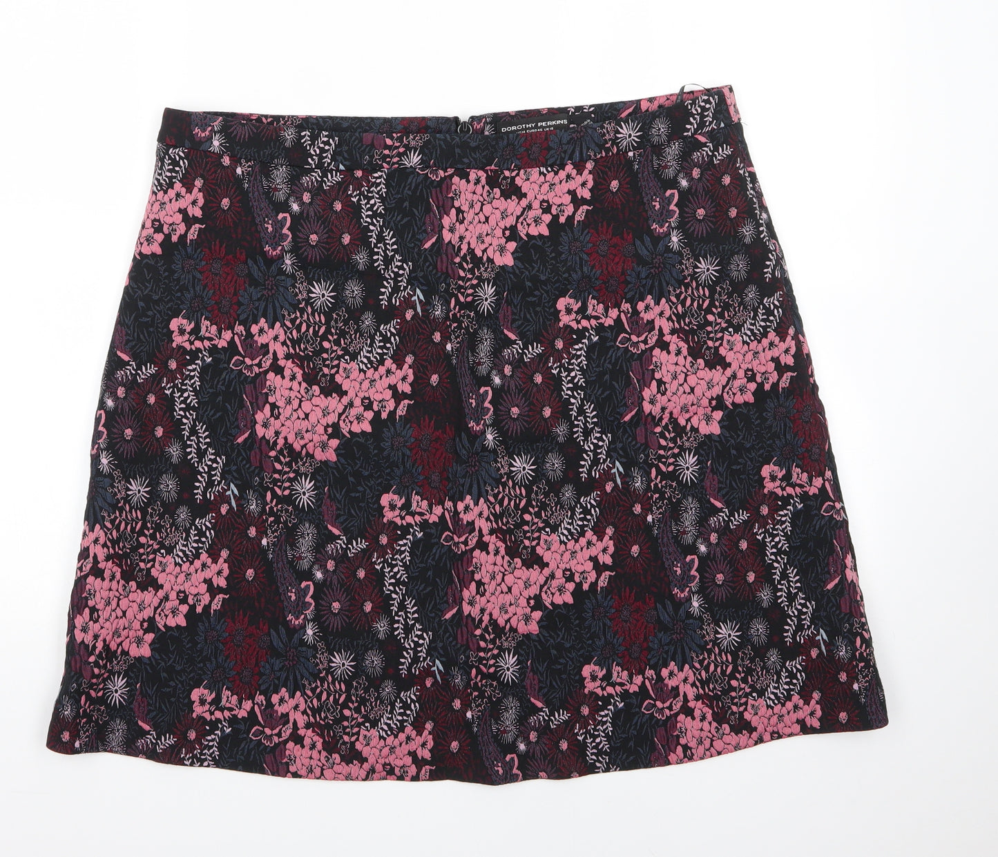 Dorothy Perkins Womens Multicoloured Floral Polyester A-Line Skirt Size 18    - Tapestry Look