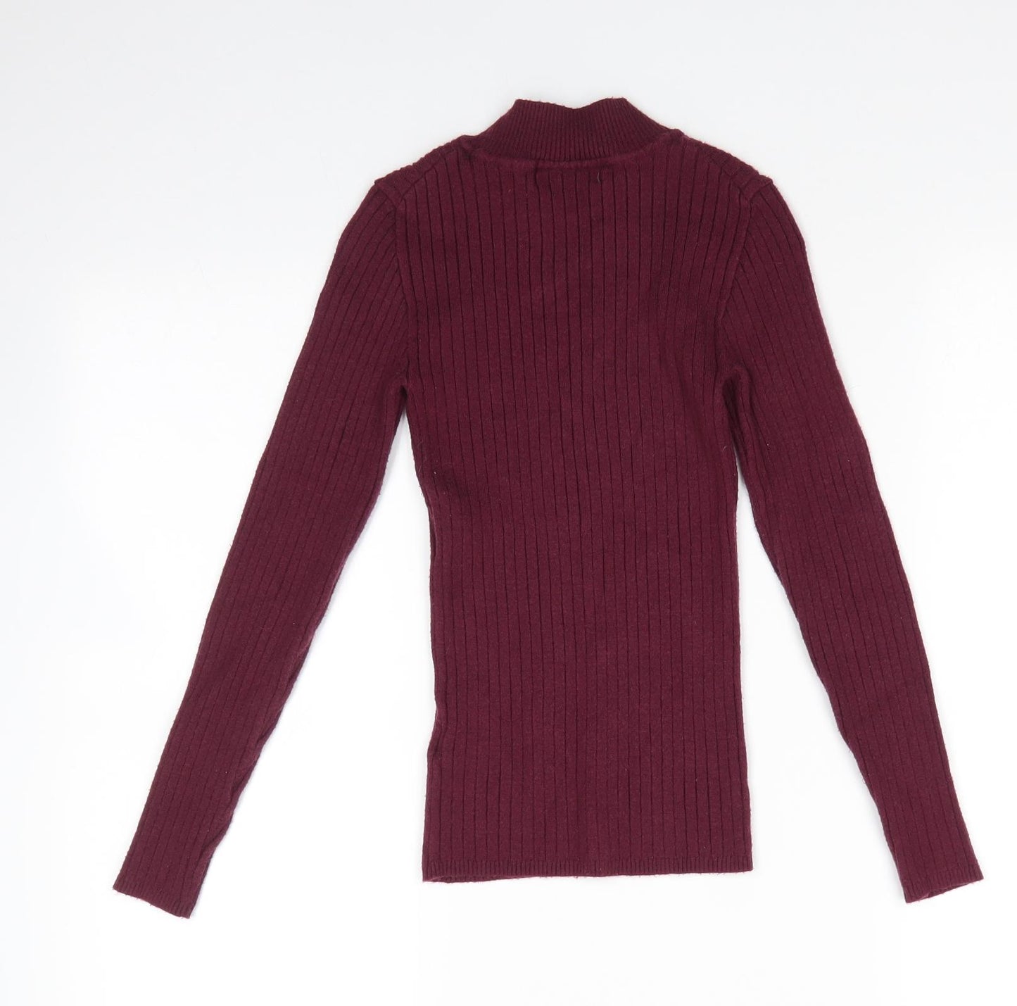 Primark  Womens Purple High Neck  Viscose Pullover Jumper Size XS