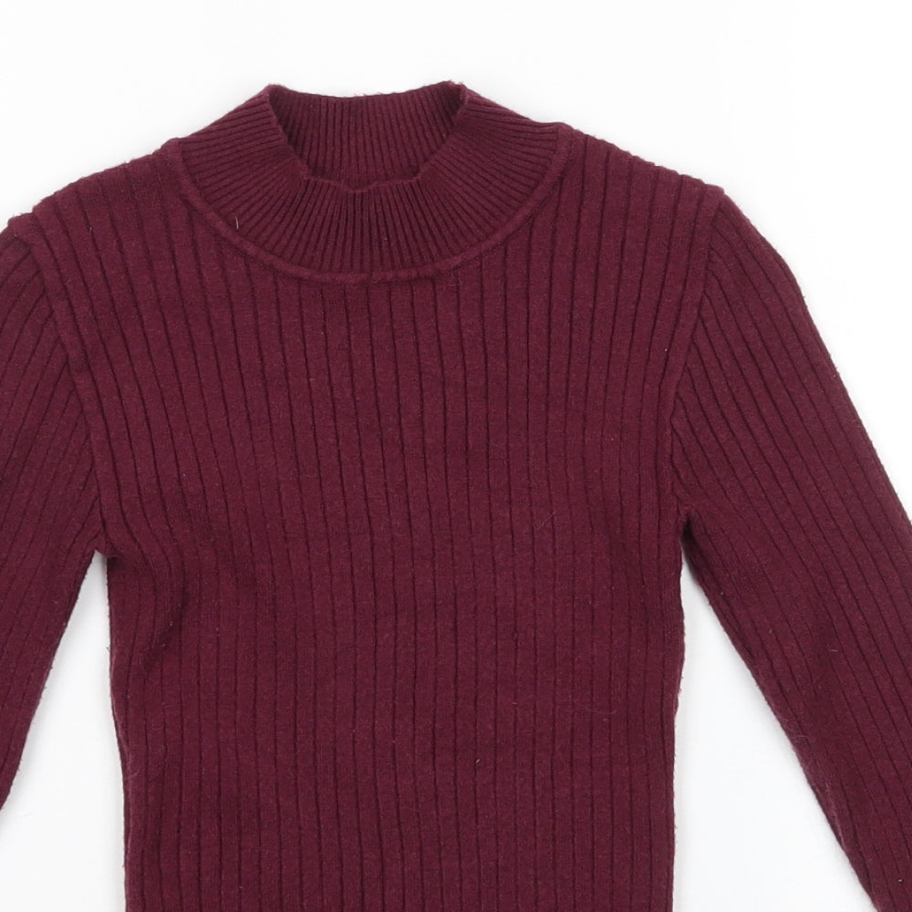 Primark  Womens Purple High Neck  Viscose Pullover Jumper Size XS