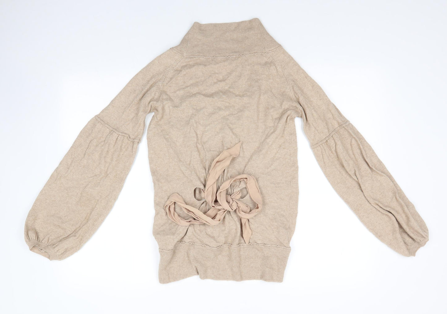 Nougat London Womens Brown V-Neck  Viscose Cardigan Jumper Size S