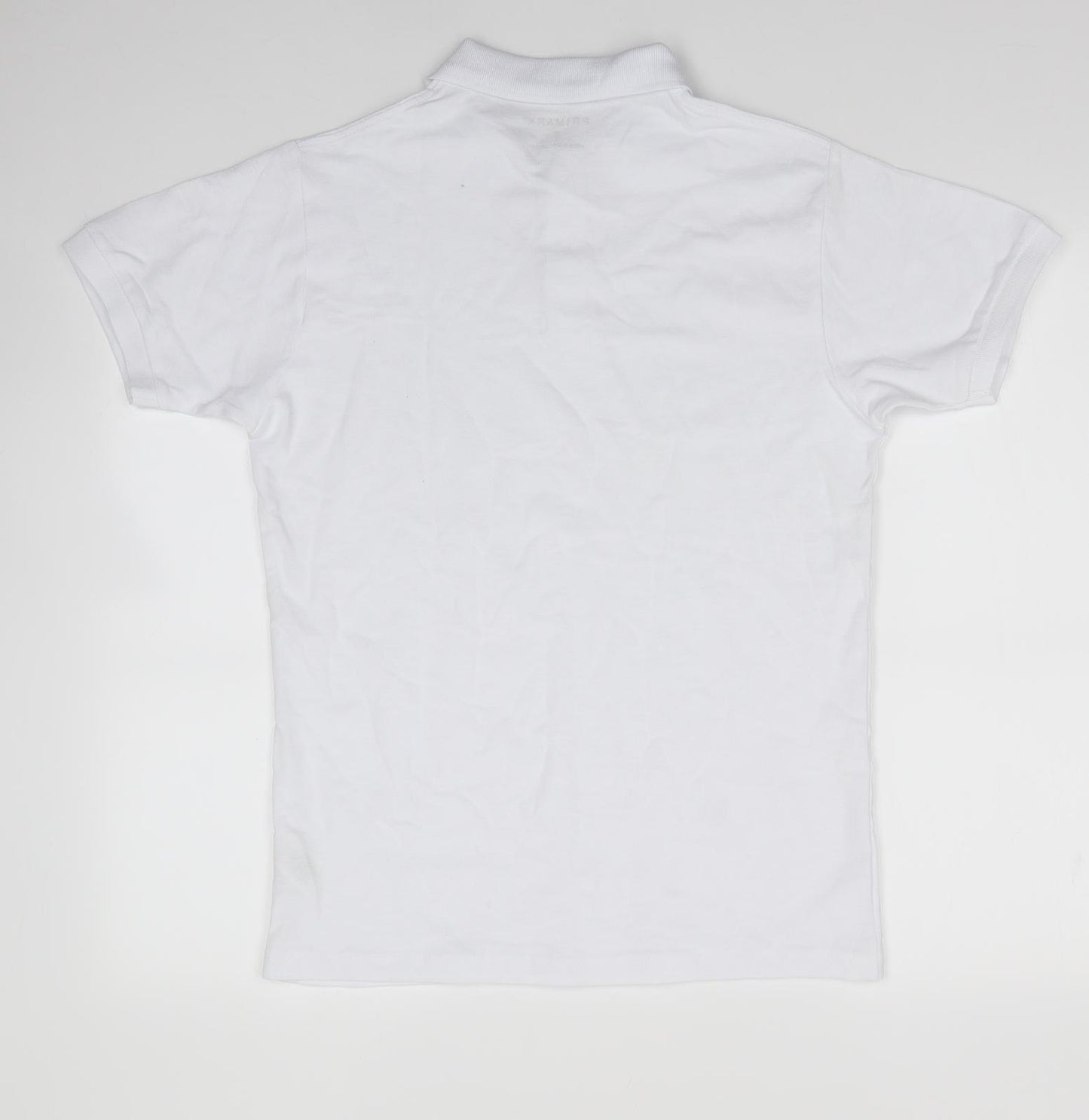 Primark Mens White  100% Cotton  Polo Size S Collared