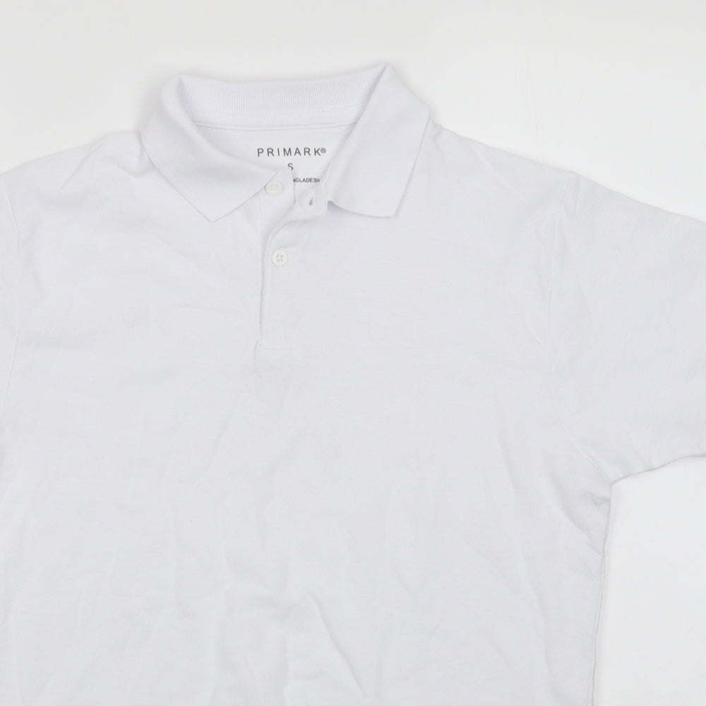 Primark Mens White  100% Cotton  Polo Size S Collared