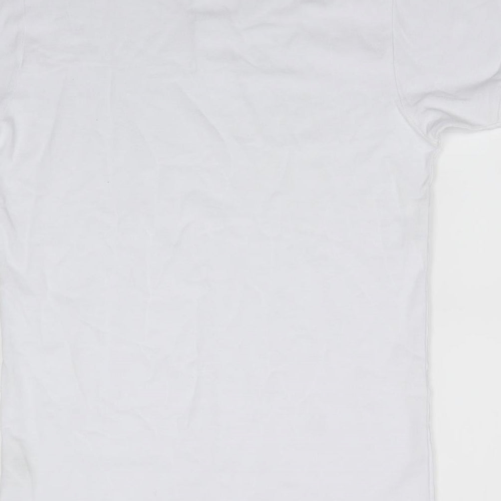 Primark Mens White  100% Cotton  Polo Size S Collared