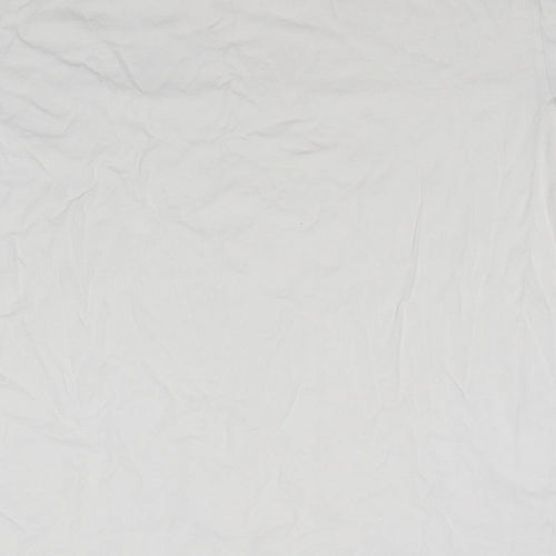 Matalan Mens White  Cotton  T-Shirt Size L V-Neck