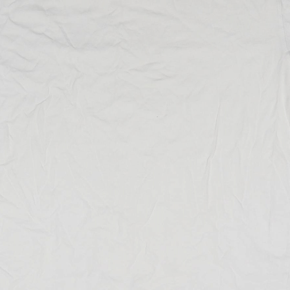 Matalan Mens White  Cotton  T-Shirt Size L V-Neck