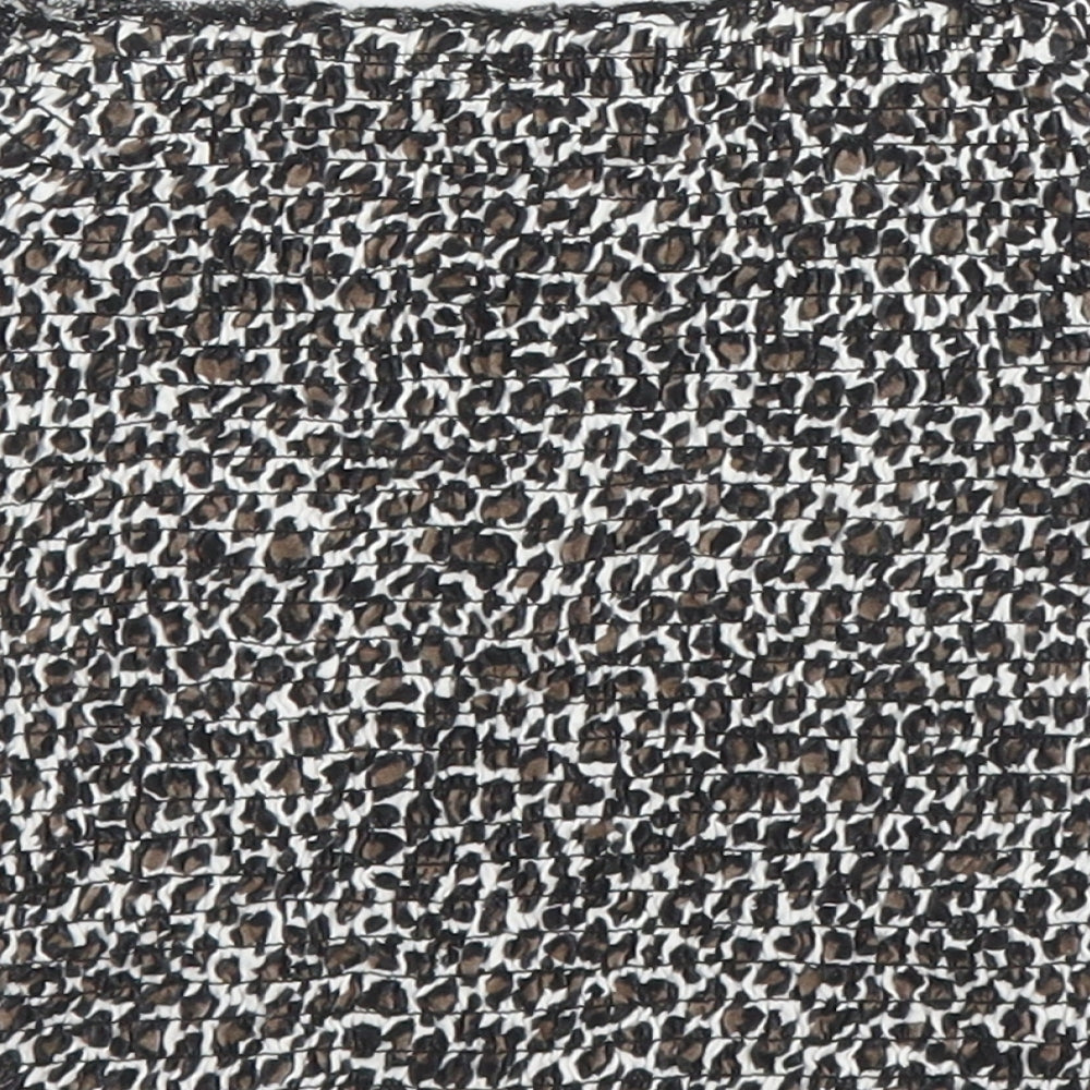 Primark Girls Beige Animal Print Polyester Cropped Blouse Size 9-10 Years Off the Shoulder  - Leopard print