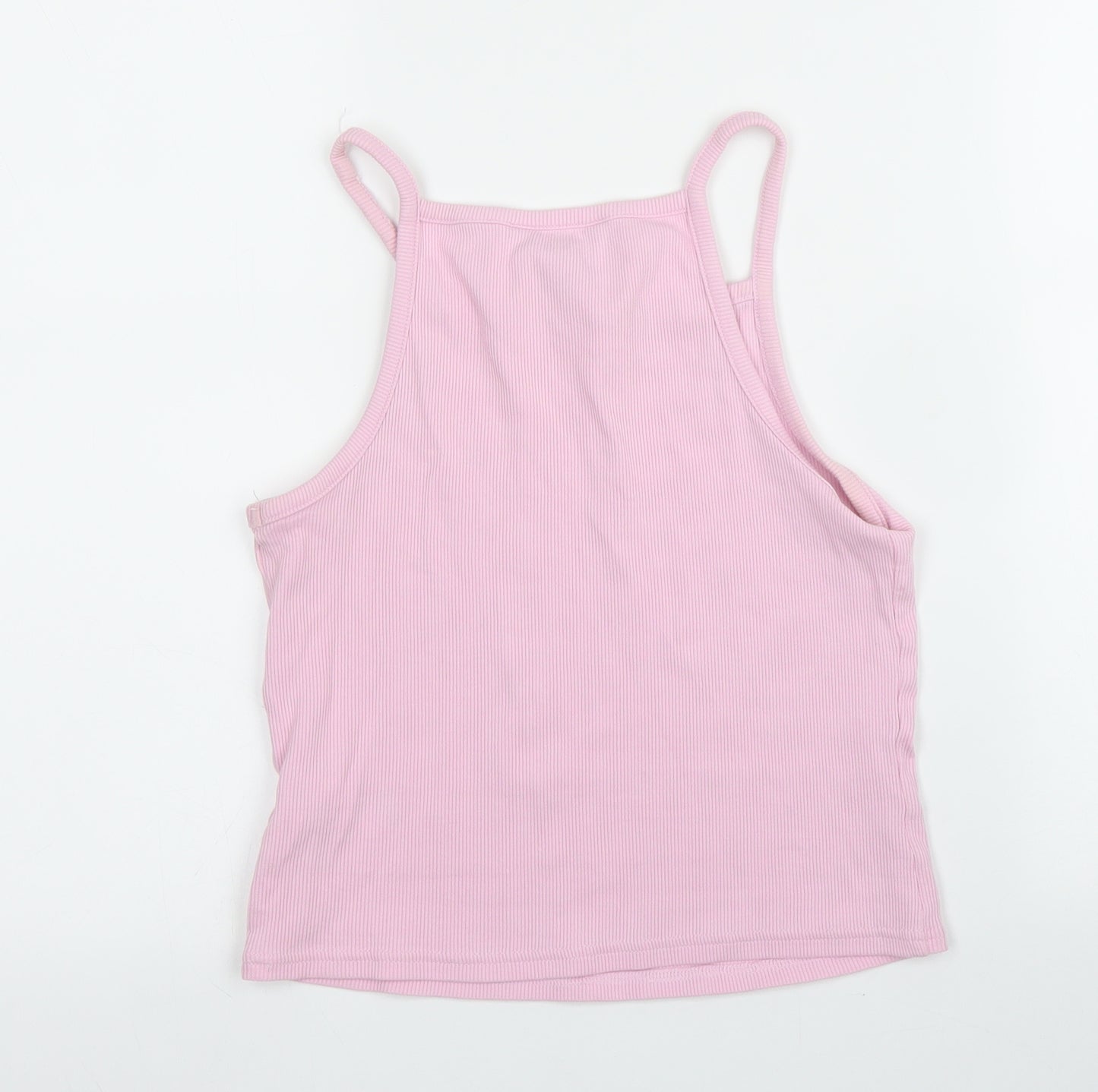 New Look Womens Pink  Cotton Camisole Tank Size 12 Square Neck