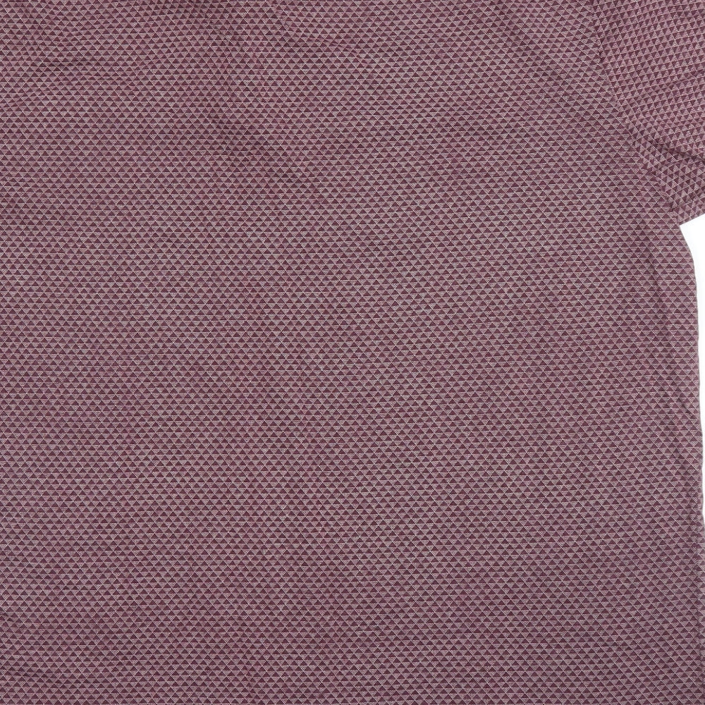 Matalan Mens Purple  Cotton  Polo Size 3XL Collared Button