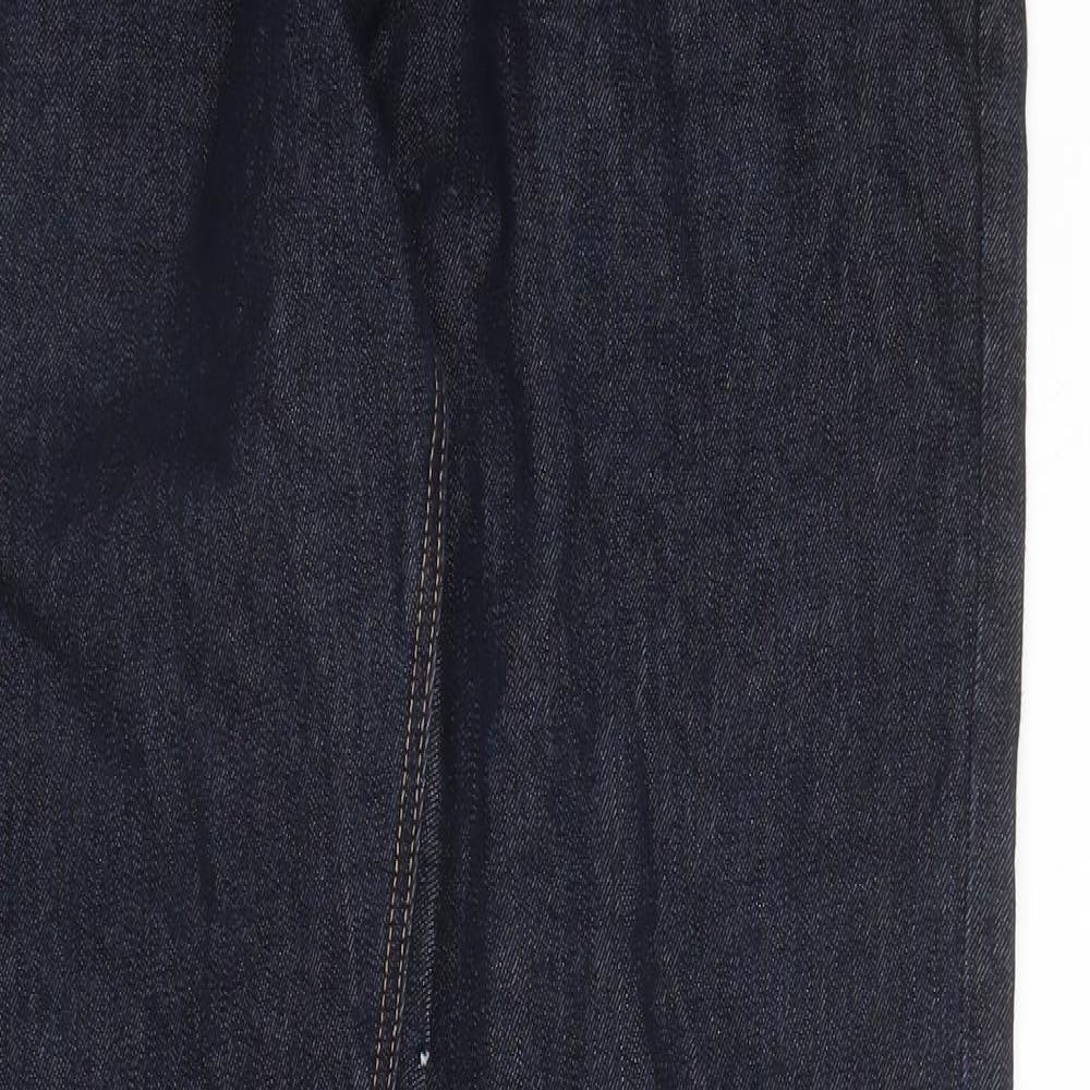 NEXT Mens Blue  Cotton Straight Jeans Size 34 in L33 in Regular Zip