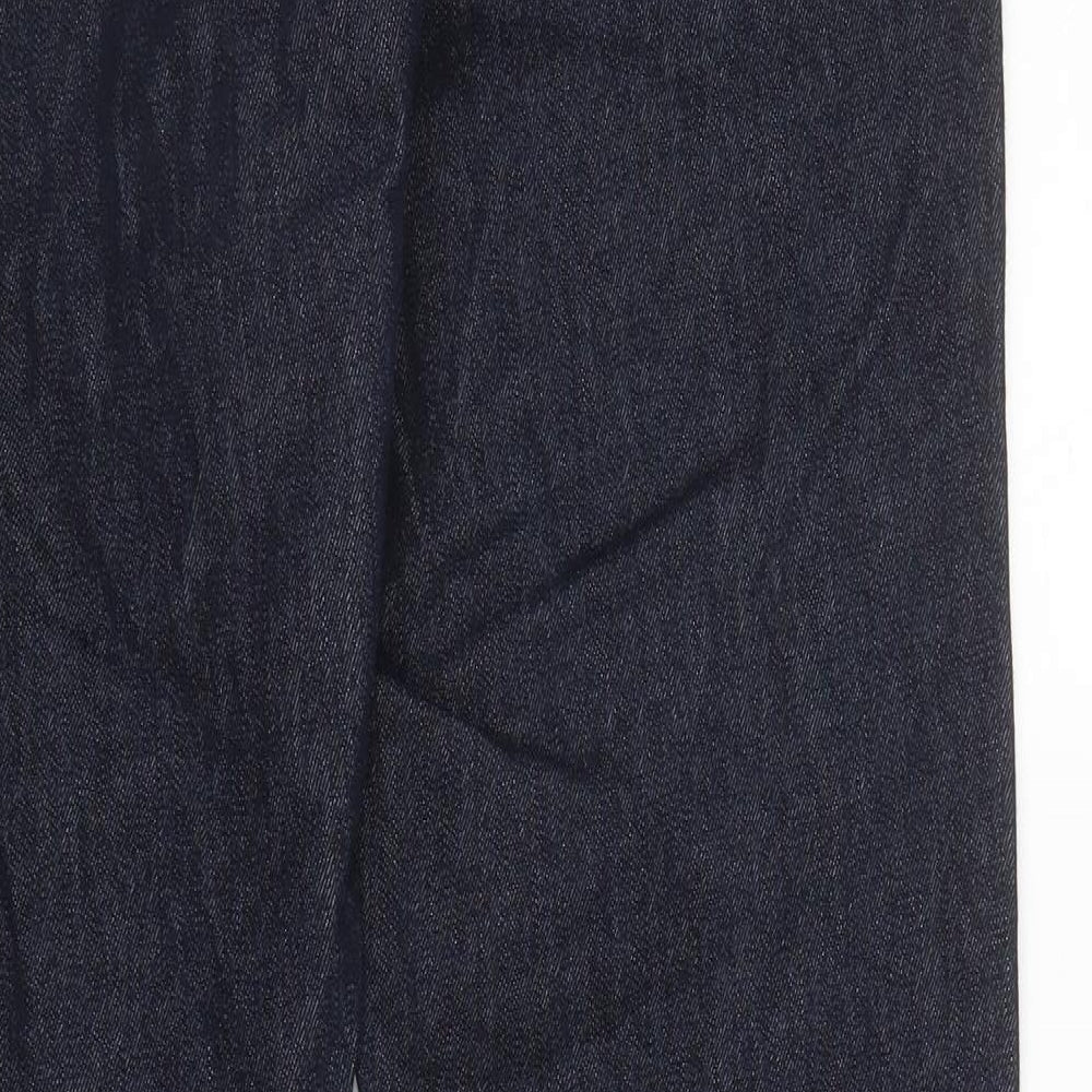 NEXT Mens Blue  Cotton Straight Jeans Size 34 in L33 in Regular Zip