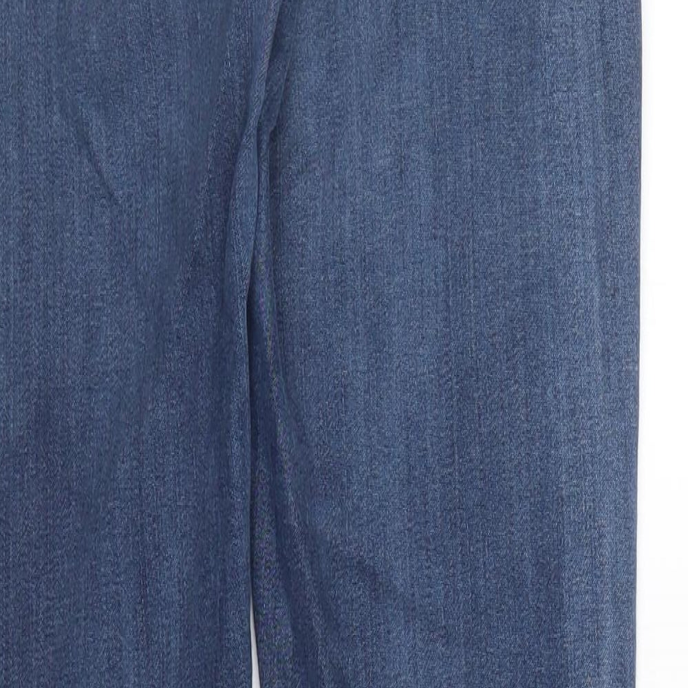 Zara Womens Blue  Cotton Skinny Jeans Size M L29 in Regular Zip