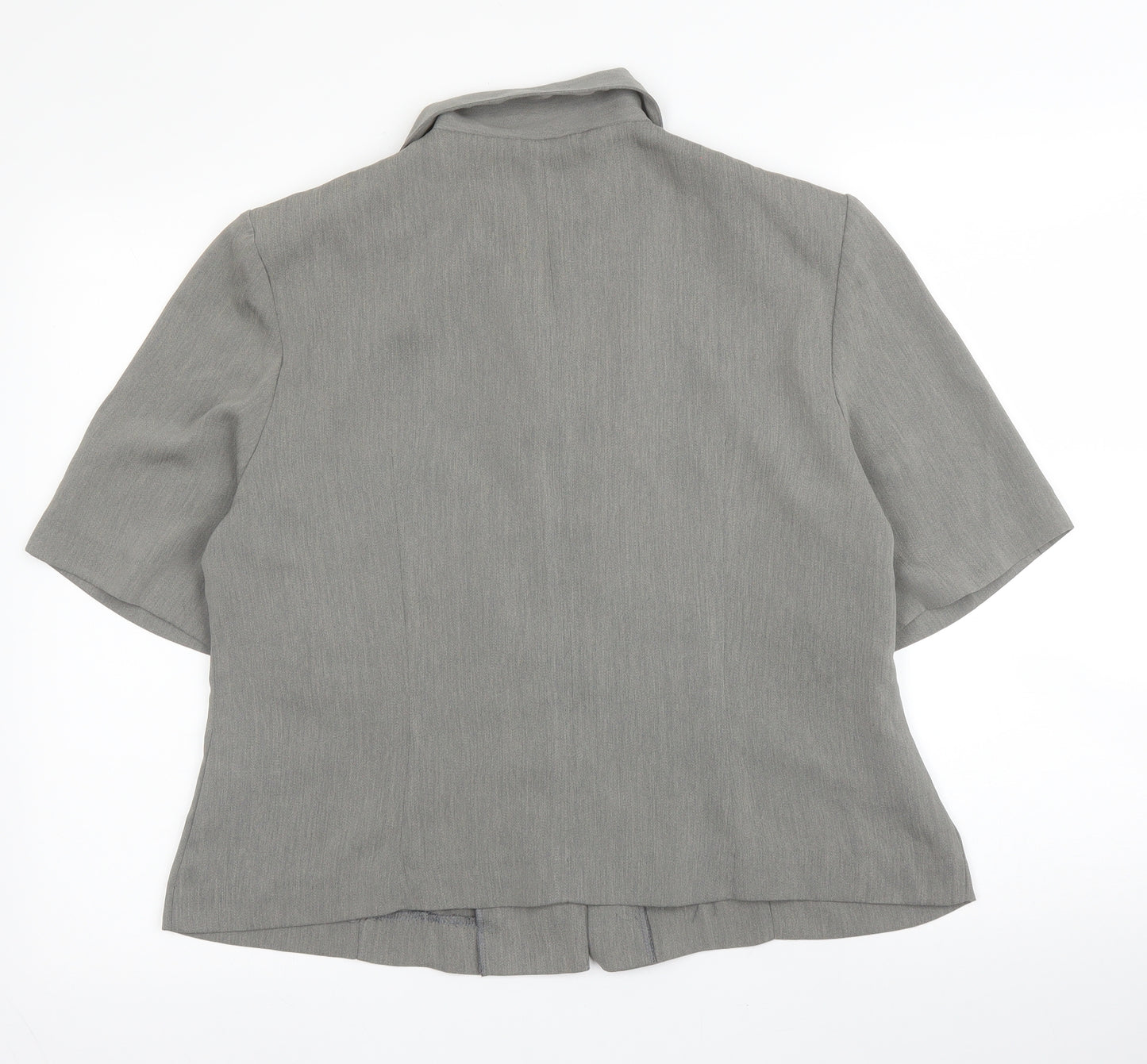 Roman Womens Grey  Polyester Jacket Blazer Size 18